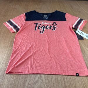 Auburn Tigers Womens XL T Shirt 47 Brand Orange NCAA College Football NWT
